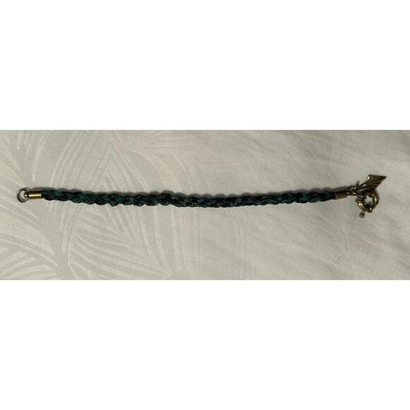 Women’s Green Braided With Metal Bracelet - Picture 3 of 3